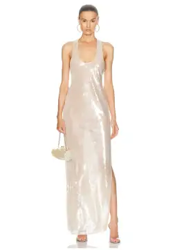 Retrofete Bella Sequin Dress Cream Size XS / AU 6 for rent on The Volte - image 1
