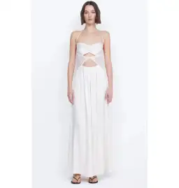 Bec & Bridge Santal Halter Maxi Dress Ivory Size AU 8 for rent on The Volte - image 1