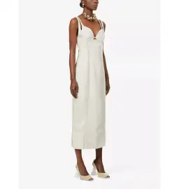 Jacquemus La Robe Valerie Dress Beige Size AU 6 for rent on The Volte - image 3