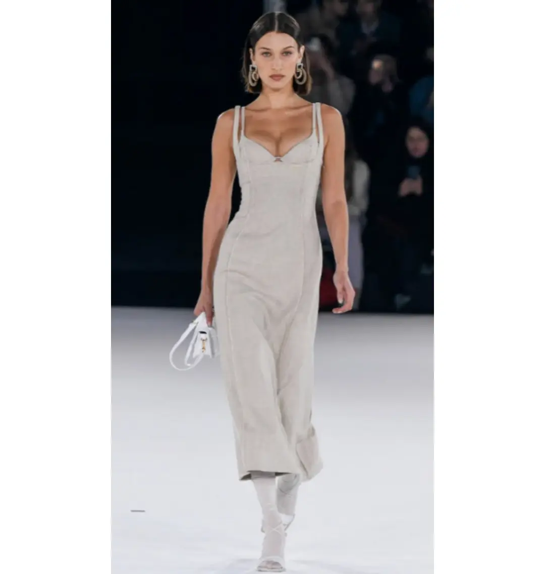 Jacquemus La Robe Valerie Dress Beige Size AU 6 for rent on The Volte - main image