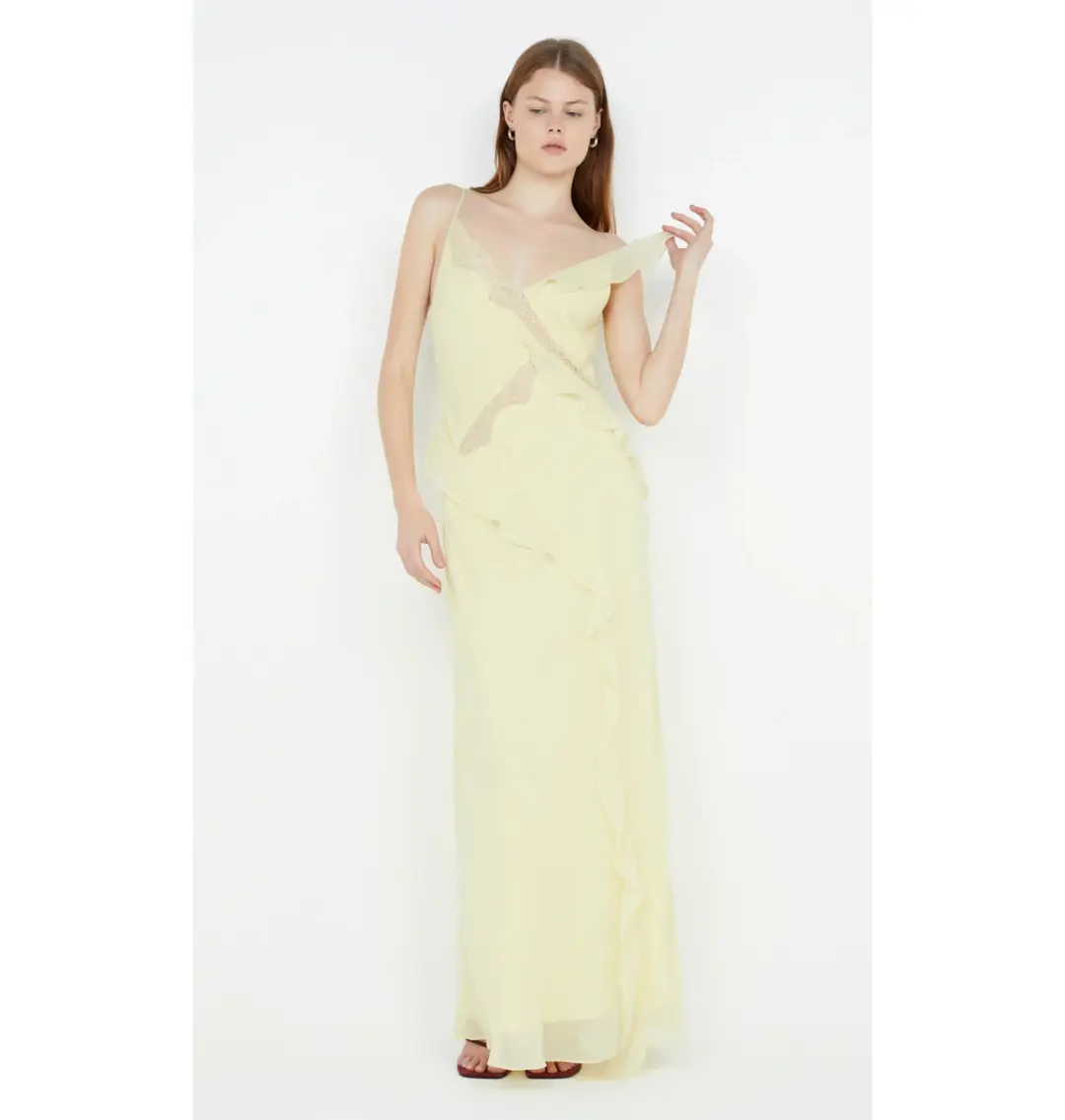 Bec & Bridge Knox Maxi Dress Icy Yellow Size AU 6 for rent on The Volte - main image