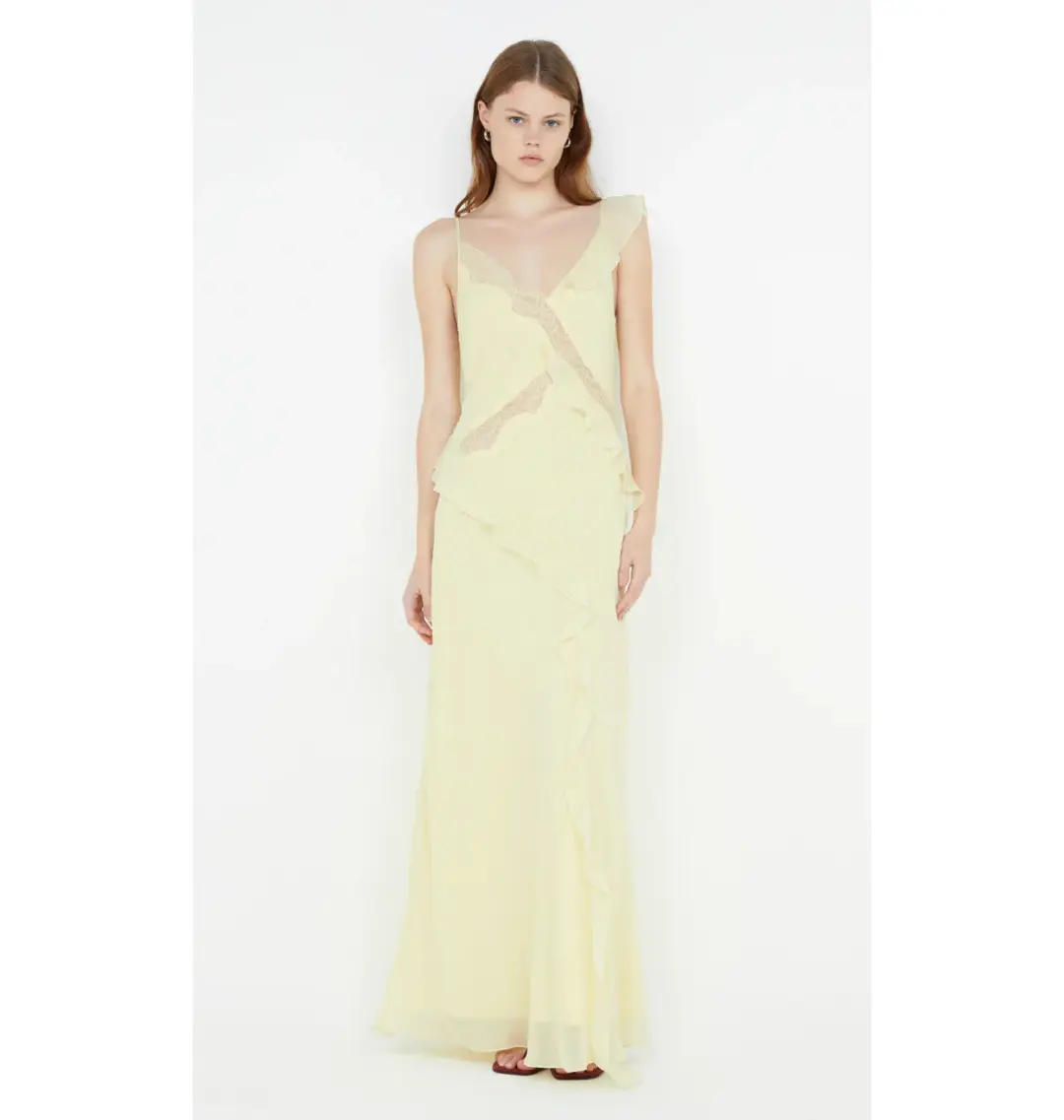 Bec & Bridge Knox Maxi Dress Icy Yellow Size AU 6 for rent on The Volte - main image