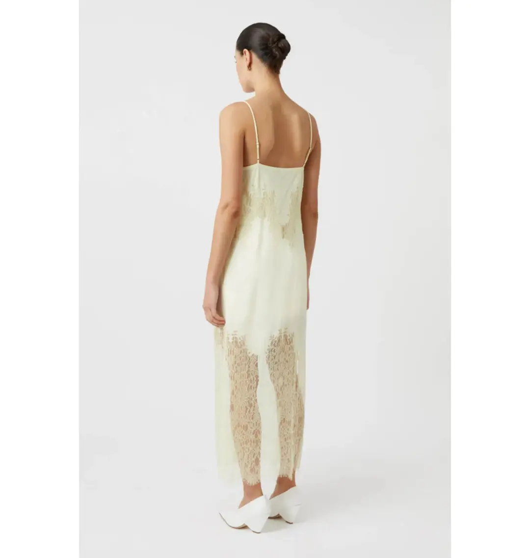 Camilla And Marc Filigree Dress in Lemon Yellow Size AU 6 for rent on The Volte - main image
