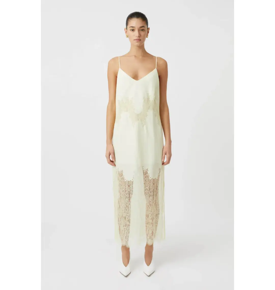 Camilla And Marc Filigree Dress in Lemon Yellow Size AU 6 for rent on The Volte - main image