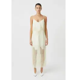 Camilla And Marc Filigree Dress in Lemon Yellow Size AU 6 for rent on The Volte - image 1