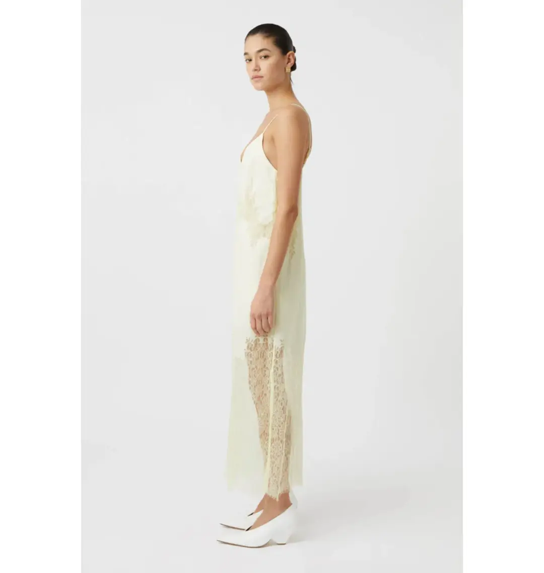 Camilla And Marc Filigree Dress in Lemon Yellow Size AU 6 for rent on The Volte - main image