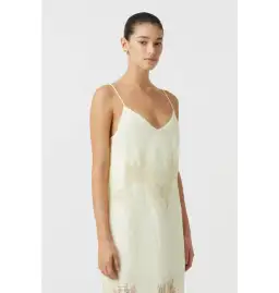 Camilla And Marc Filigree Dress in Lemon Yellow Size AU 6 for rent on The Volte - image 2