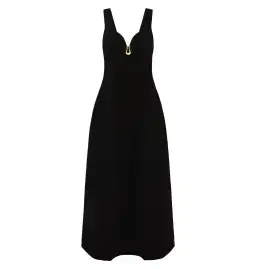 Aje Sylvette Knit Midi Dress Black Size AU 6 for rent on The Volte - image 4