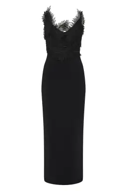 Aje Daisy Knit Maxi Dress Black Size AU 10 for rent on The Volte - image 6