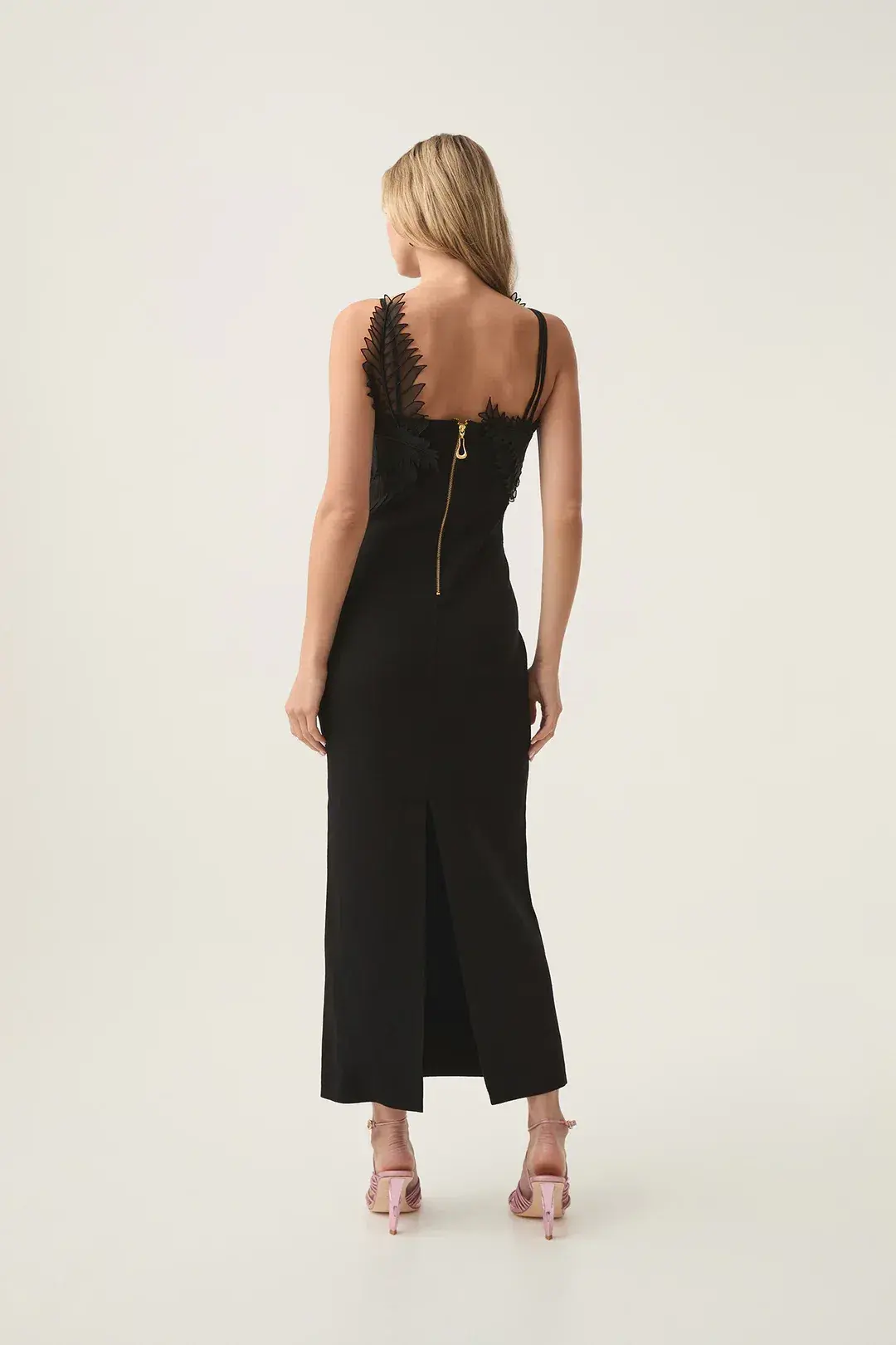 Aje Daisy Knit Maxi Dress Black Size AU 10 for rent on The Volte - main image
