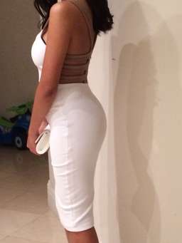 Nookie Strappy Back Bodycon Dress White Size 8 for rent on The Volte - image 5