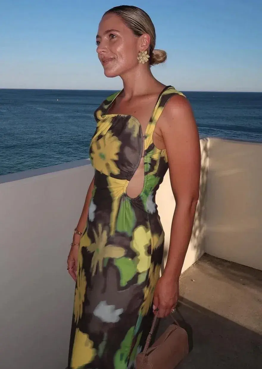 Wynn Hamlyn Ella Maxi Dress Acid Flowers Size AU 8 for rent on The Volte - main image