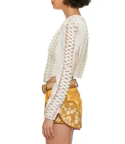 Zimmermann Coaster Cropped Bodice Ivory Size 0 / AU 8 for rent on The Volte - image 4