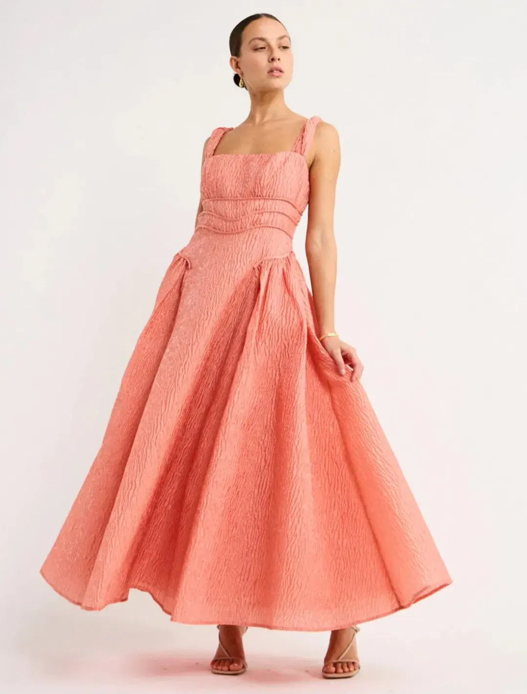 Rachel Gilbert Sophy Strap Midi Dress Pink Size 4 / AU 14 for rent on The Volte - main image