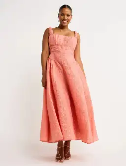 Rachel Gilbert Sophy Strap Midi Dress Pink Size 4 / AU 14 for rent on The Volte - image 1