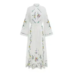 Alemais Willa Embroidered Shirt Dress White Floral Size AU 10 for rent on The Volte - image 16