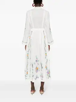 Alemais Willa Embroidered Shirt Dress White Floral Size AU 10 for rent on The Volte - image 8
