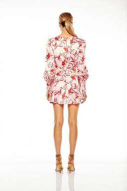 Talulah Waltzing Mini Dress Red Floral Size 8 for rent on The Volte - image 3