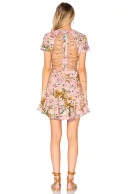 Zimmermann Tropicale Lattice Mini Dress Floral Size 8 for rent on The Volte - image 2