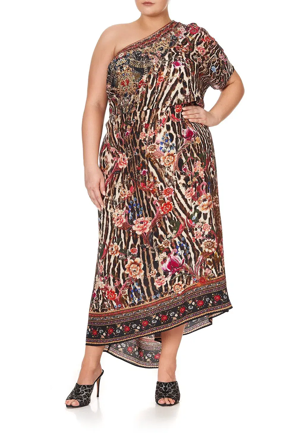 Camilla Liv A Little Silk Round Neck Kaftan Print One Size for rent on The Volte - main image
