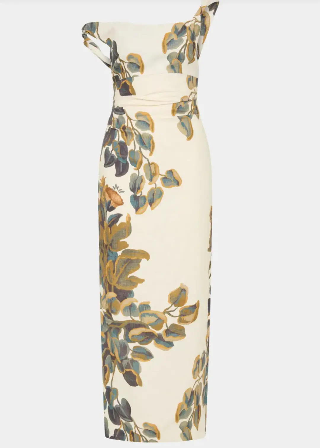 Sir the Label Evalita Twist Midi Dress Pine Valley Print Size 3 / AU 12 for rent on The Volte - main image
