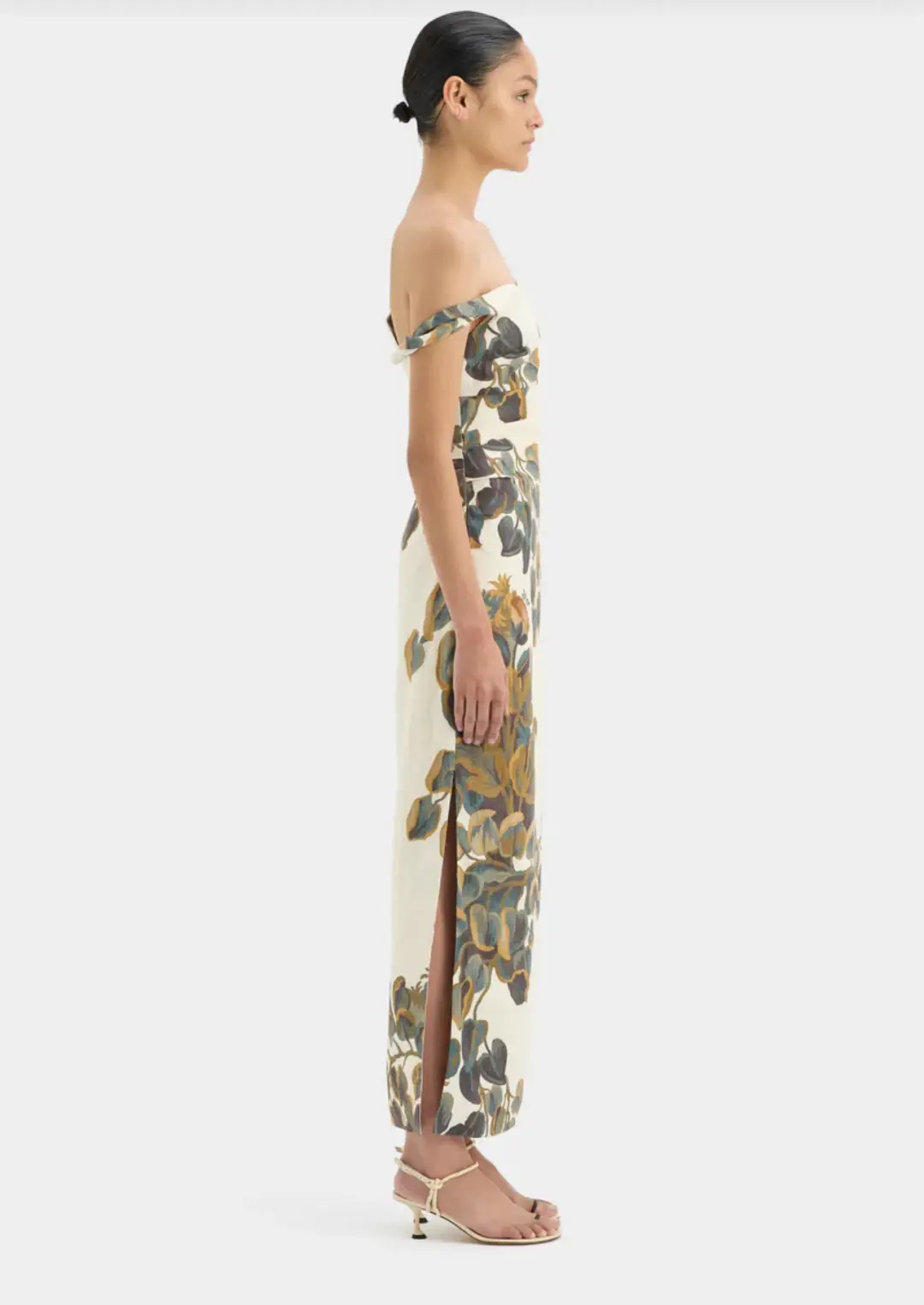 Sir the Label Evalita Twist Midi Dress Pine Valley Print Size 3 / AU 12 for rent on The Volte - main image