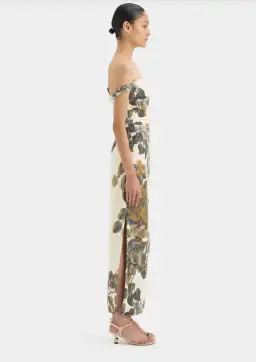 Sir the Label Evalita Twist Midi Dress Pine Valley Print Size 3 / AU 12 for rent on The Volte - image 4