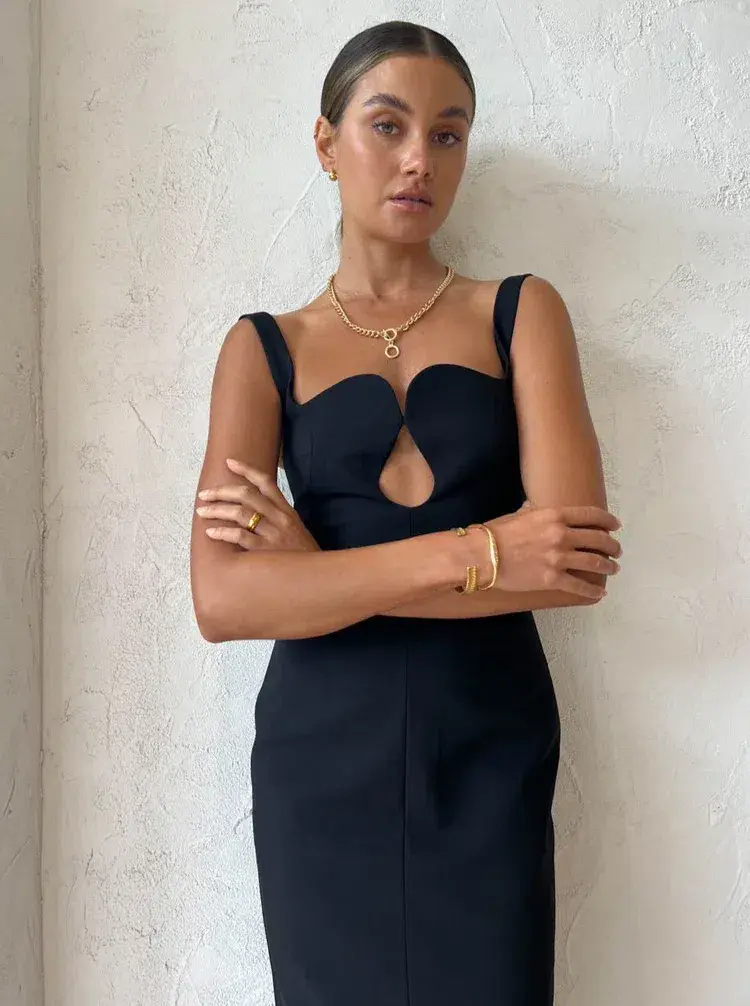 Camilla and Marc Brixton Midi Dress Black Size 10 for rent on The Volte - main image