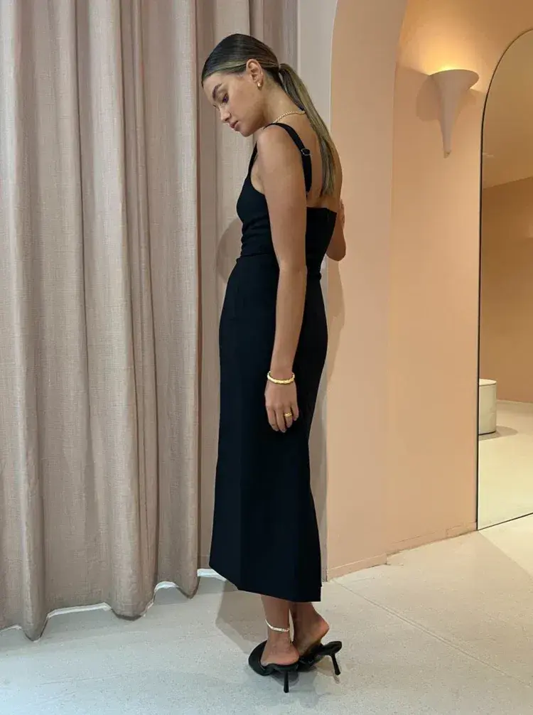 Camilla and Marc Brixton Midi Dress Black Size 10 for rent on The Volte - main image