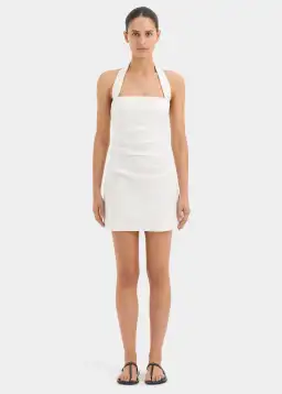 Sir The Label Noemi Halter Mini Dress Ivory Size 6 for rent on The Volte - image 1