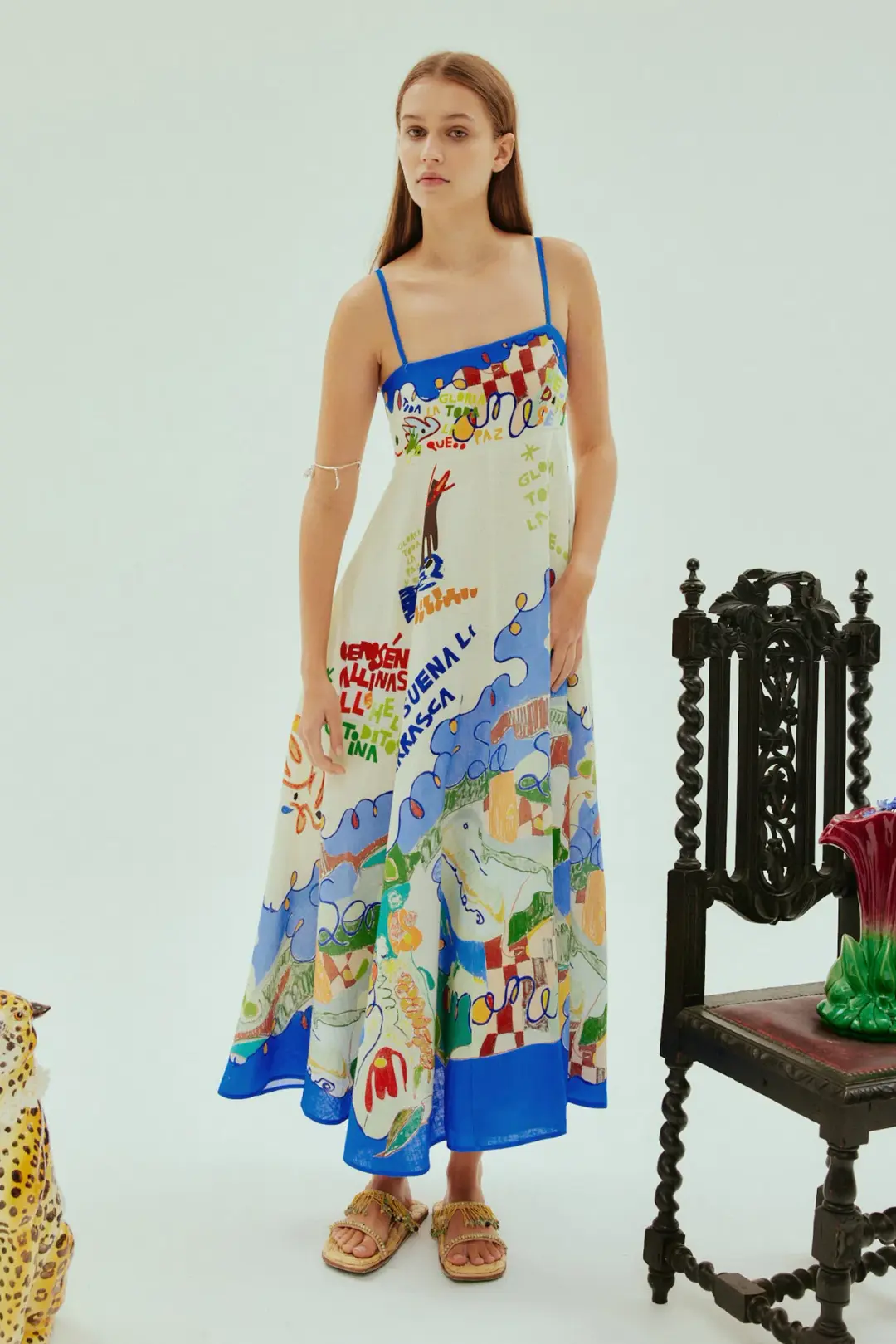 Alemais Nadia Sundress Multi Size 16 for rent on The Volte - main image