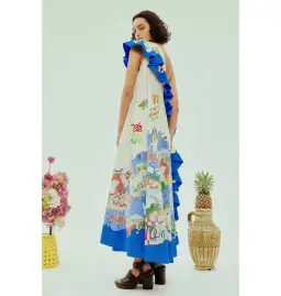 Alemais Nadia One Shoulder Ruffle Dress Multi Size AU 16 for rent on The Volte - image 3