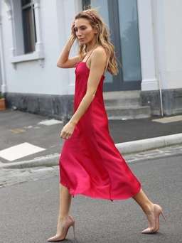 Camilla and Marc - Sirocco Dress, Raspberry Pin Red, Size 10. for rent on The Volte - image 1