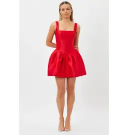 Bianca & Bridgett Alba Mini Dress Red Size AU 10 for rent on The Volte - image 1