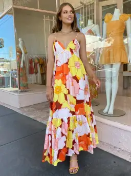 Steele Farida Maxi Dress Floral Size AU 8 for rent on The Volte - image 3