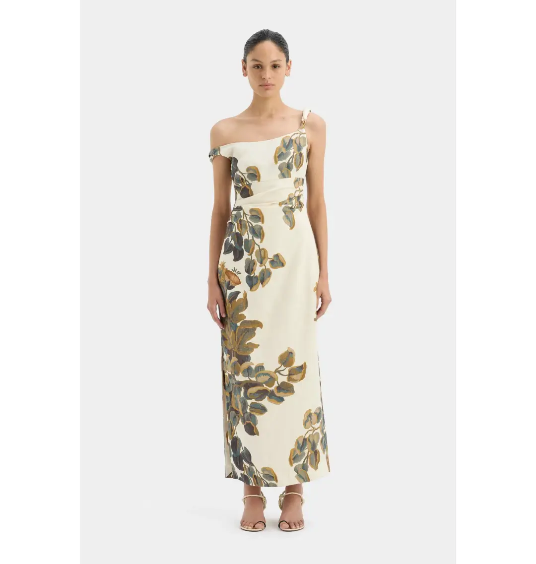 Sir the Label Evalita Twist Midi Dress Pine Valley Size 0 / AU 6 for rent on The Volte - main image