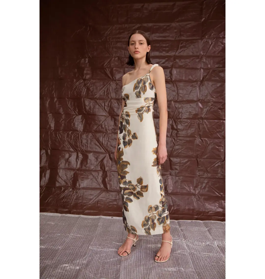 Sir the Label Evalita Twist Midi Dress Pine Valley Size 2 / AU 10 for rent on The Volte - main image