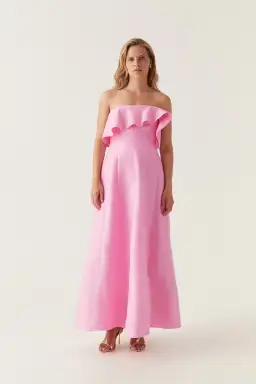 Aje Shallows Strapless Gown Pink Size 16 for rent on The Volte - image 2
