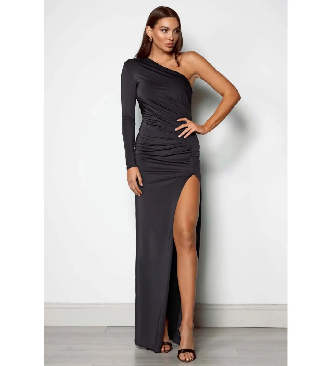 Elle Zeitoune Tessa Gown In Black Size 12 for rent on The Volte - main image