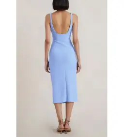 Bec and Bridge Karina Tuck Midi Dress in Blue Size 8 for rent on The Volte - image 2