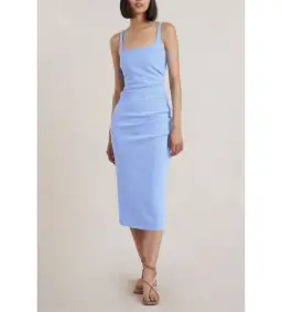 Bec and Bridge Karina Tuck Midi Dress in Blue Size 8 for rent on The Volte - image 1