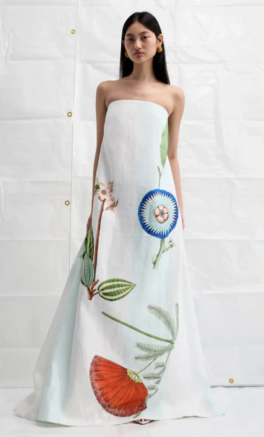 Oroton Grand Floral Gown Multi Size 12 for rent on The Volte - main image