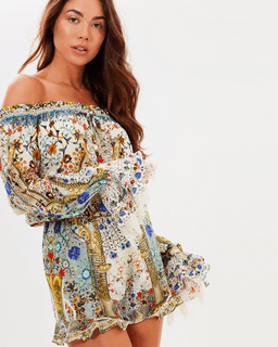 CAMILLA multi print playsuit size 10