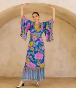 Nine Lives Bazaar Celeste Dress in Serenity for rent on The Volte - image 2