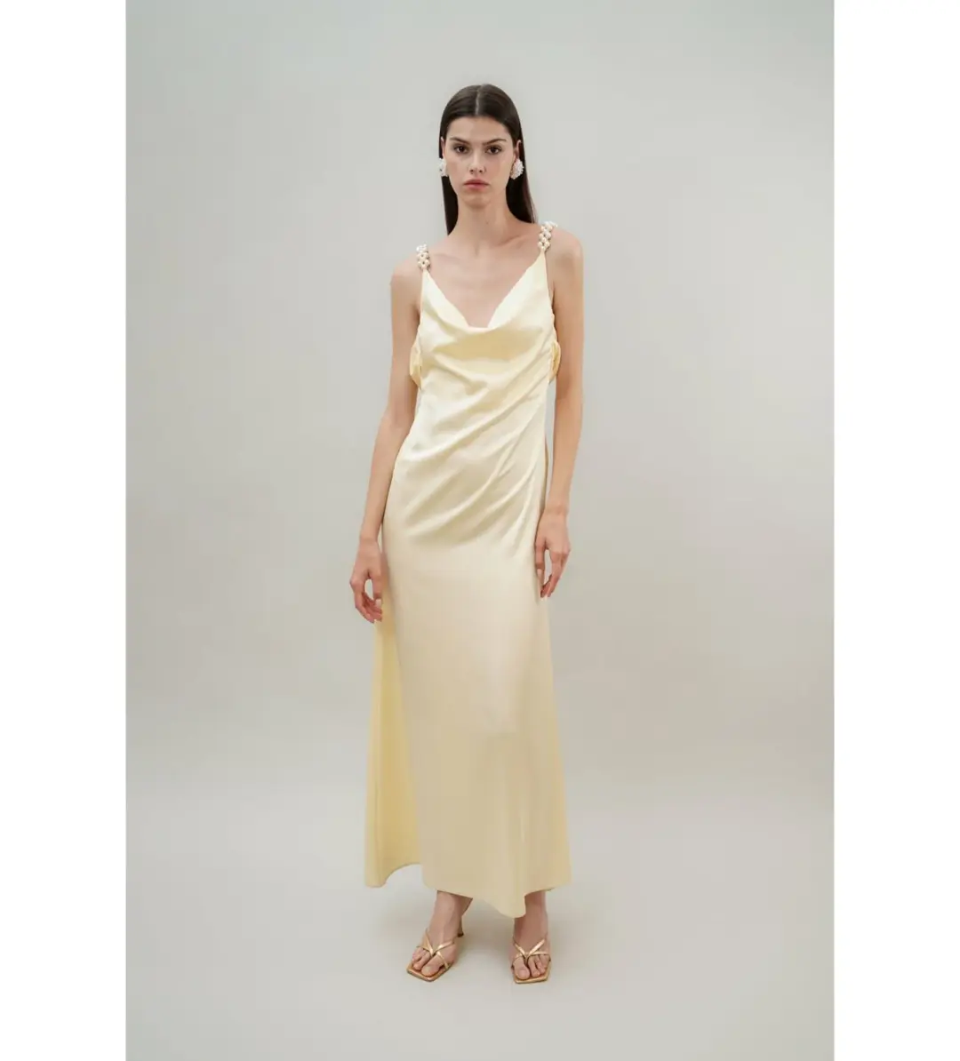 Vanina Kristen Dress Yellow Size 8 for rent on The Volte - main image