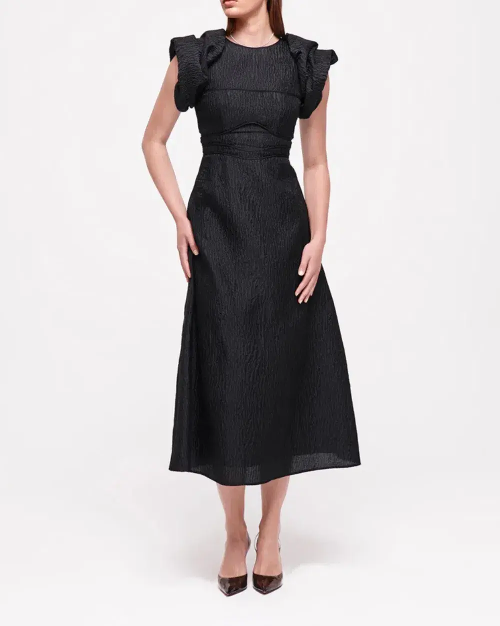 Rachel Gilbert Sophy Dress Black Size 5/Au 16 for rent on The Volte - main image