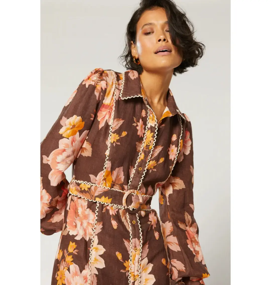 Winona Dahlia Button Maxi Dress Floral Size AU 12 for rent on The Volte - main image