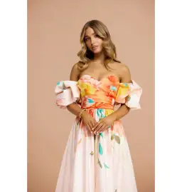 Leo Lin Maevis Midi Dress Euphoria Print Size AU 10 for rent on The Volte - image 2