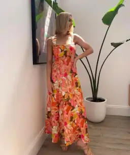 Acler Tate Dress Size 14 Pink Bouquet Maxi for rent on The Volte - image 6