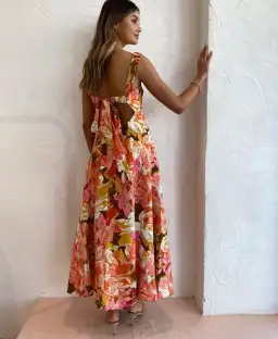 Acler Tate Dress Size 14 Pink Bouquet Maxi for rent on The Volte - image 1